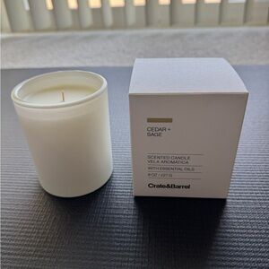 Crate&Barrel White Cedar Sage Candle